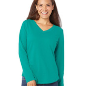Women's V-Neck French Terry Pullover